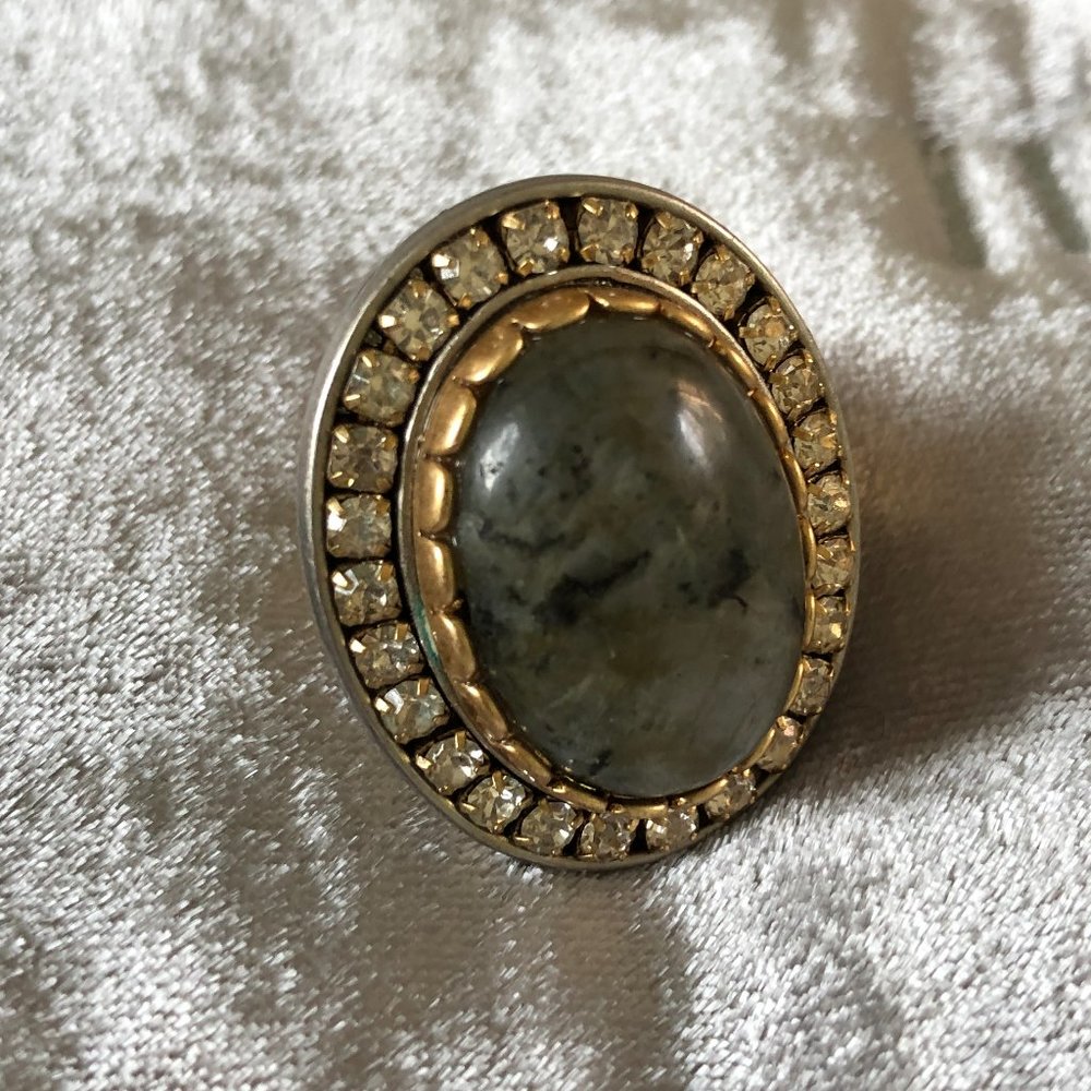 Juicy Large Sparkly Two-toned Cocktail Ring